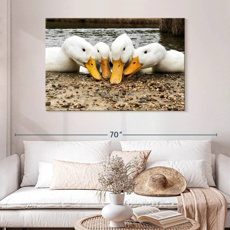 Brampt American Pekin Ducks, 32" H x 48" W