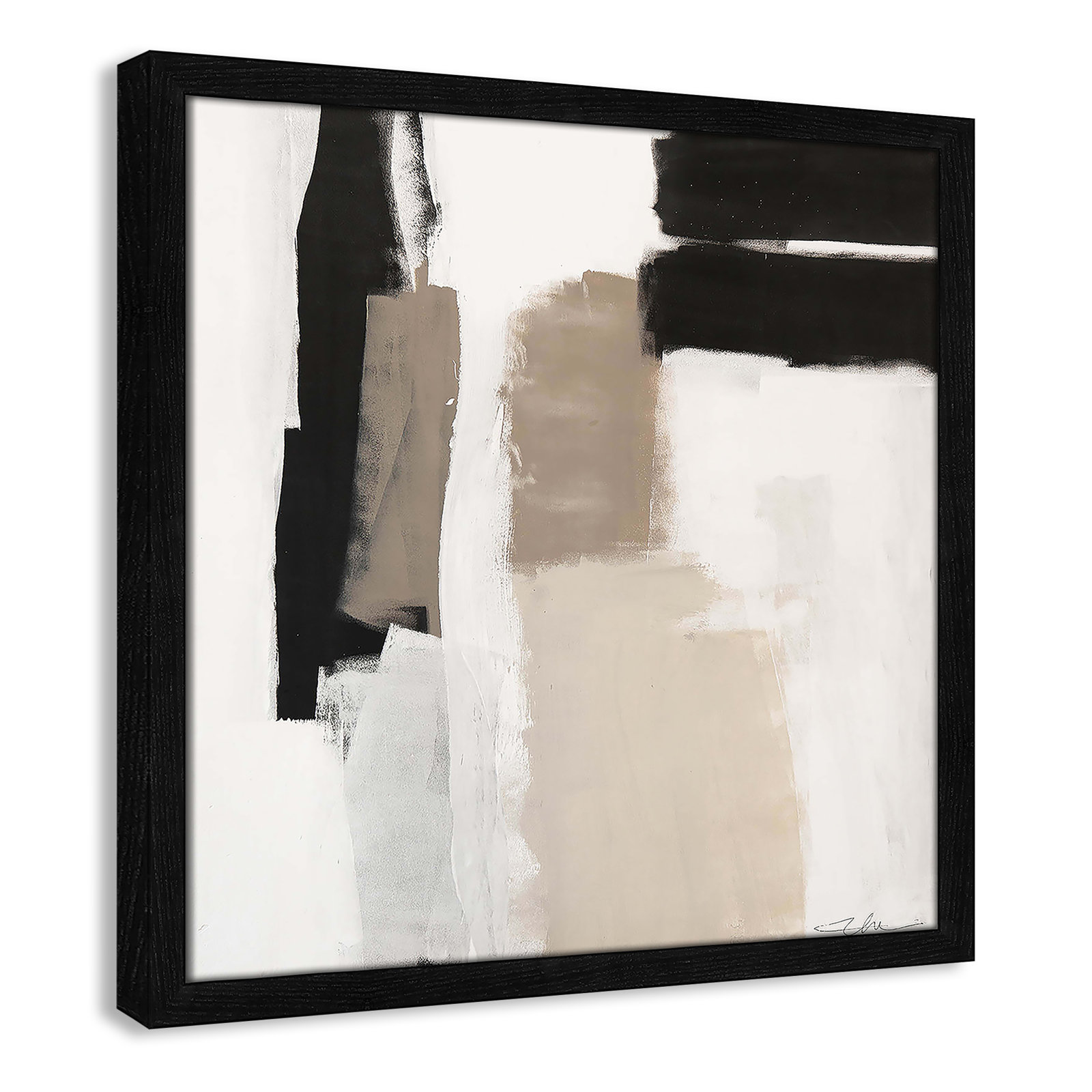 Earth Scapes II Print, 17" H x 17" W x 0.75" D, Black Slim Framed