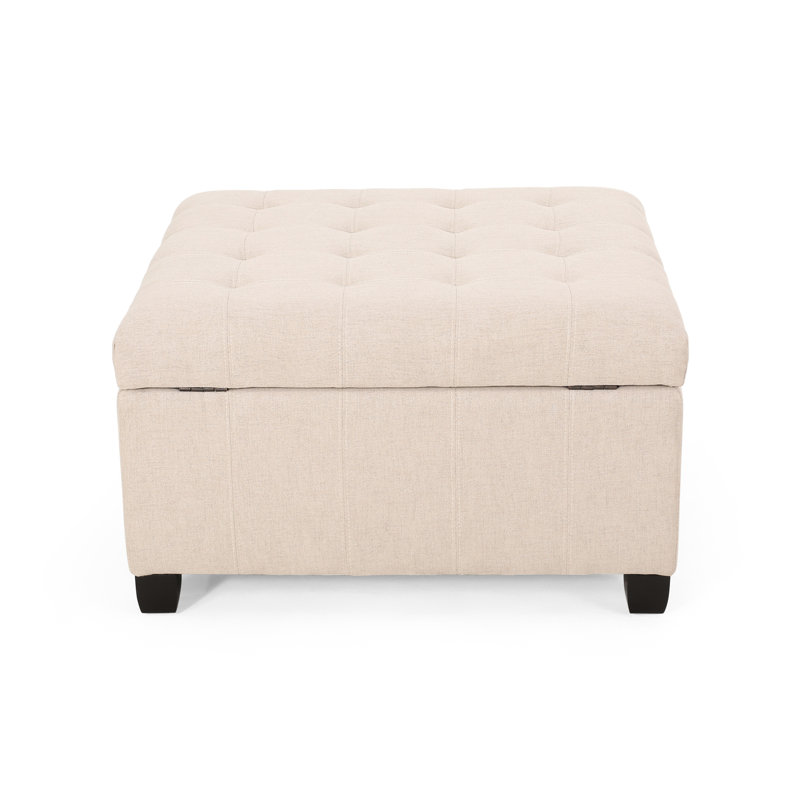 For Living Room Style - Fabric, Waffle Stitching, Birch Legs Dark Brown, 31x31x18.6, Wheat In Soft Upholstery, Design, 31.3in X 18.2in