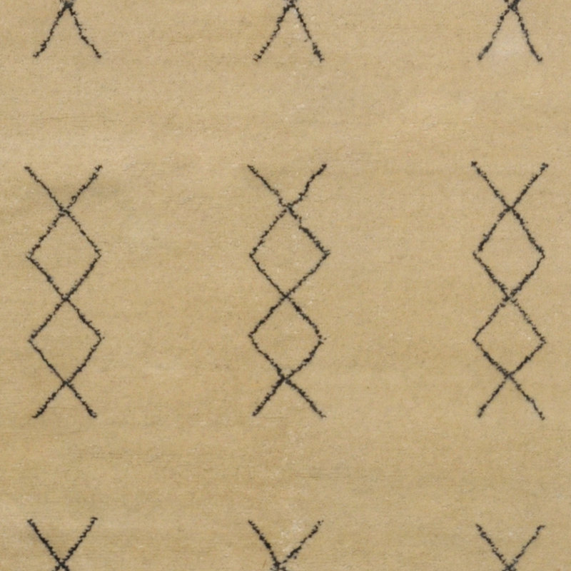 Tapis en laine beige noué la 5 pi 4 po x 8 pi 1 po one-of-kind main Kendig