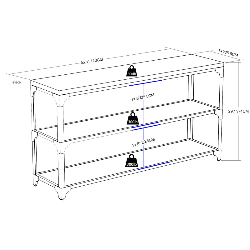 Elstone 55.1'' Console Table