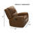 Transitional Style Manual Recliner Pillow Top Arms Mocha Finish Primary Living Room