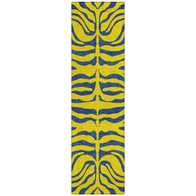 Fernelle Gold Washable Indoor-Outdoor Rug - 