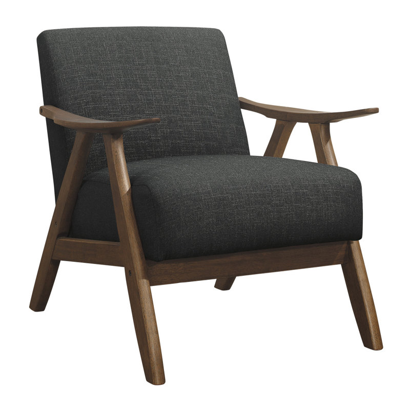 Mobilier de bureau en bois d'hévéa rembourré et rembourré de 1 pièce Modern Home Furniture, Gris foncé
