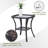 Schutt Wicker Rattan Side Table With Glass Top-1089616112