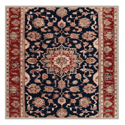 Machine Washable Persian Brown Area Rug