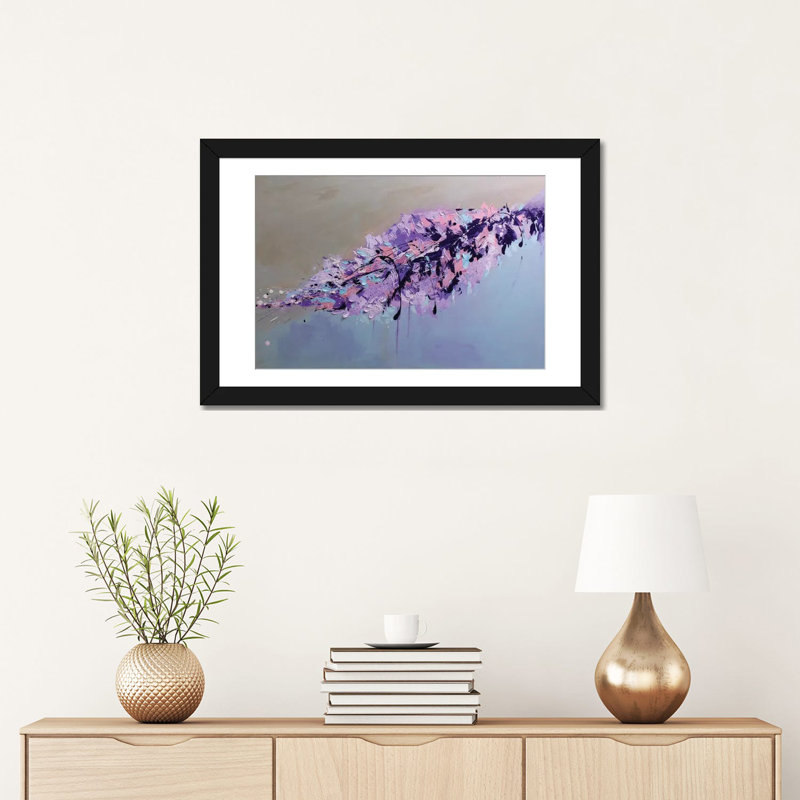 «The Leaf», reproduction sur toile, Papier beaux-arts encadré noir, Blanc, H 24 po x l 32 po x P 1 po