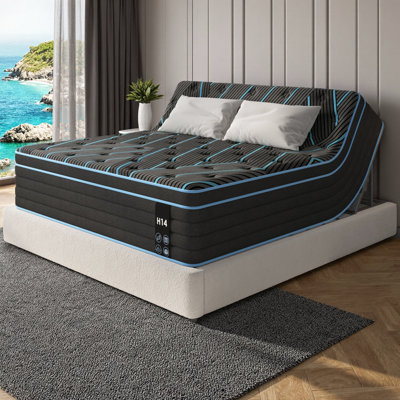 Premium Hybrid Mattress in Twin/Queen/King Sizes - Medium Firm Support with Pocket Springs and Safe Memory Foam in 10/12/14 Inch