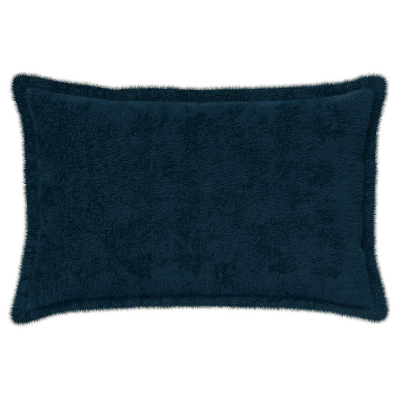 White Cushion Cover, Rectangle 50cm H x 70cm W, Navy Blue