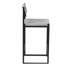 Ensemble de 2 tabourets de bar gris tissés à la main, avec tabouret haut et tabourets de bar en papier, pour la cuisine, la maison et le bureau (gris)-2135667687