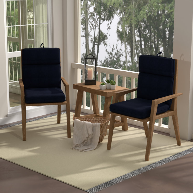 Outdoor 4 " Lounge Chair Seat / Back Cushion, Blue