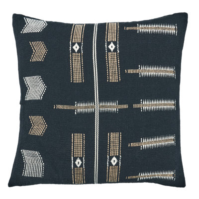 Erickson Embroidered Cotton Throw Pillow