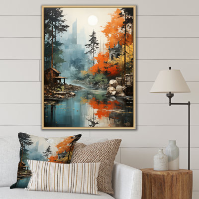 «Autumn Forest Collage I», reproduction sur toile