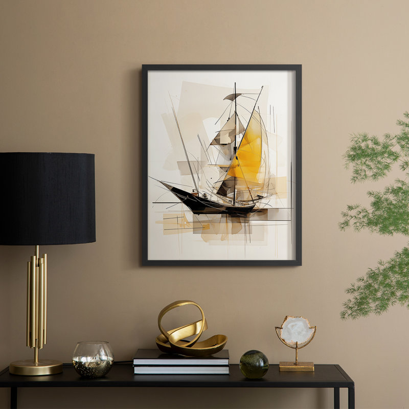 NAUTICAL Series CECLXII - Impression encadrée de qualité supérieure - Prêt à être accroché - Aucun clou requis