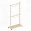 Séchoir à vêtements en bois massif avec 6 cintres en bois, conception compacte, tablette réglable