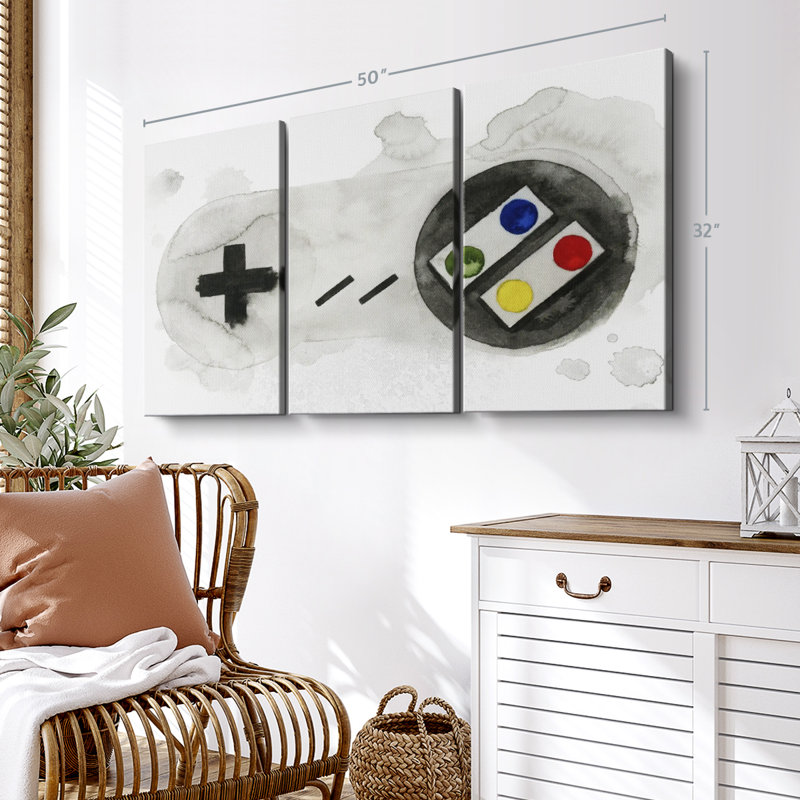 «Gamer II» sur toile, H 32 po x l 50 po x P 1,25 po