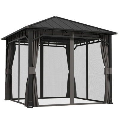 10 Ft. W x 10 Ft. D Metal Hardtop Gazebo