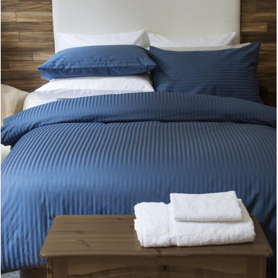 Plain Dye 540 TC Hotel Suite Egyptian-Quality Cotton Duvet Cover Set