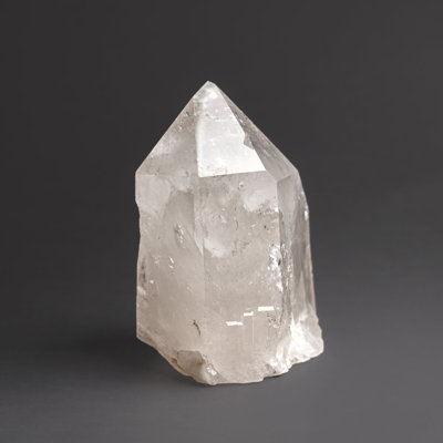 Véritable pointe de quartz transparent poli du Brésil (5,35 lb)