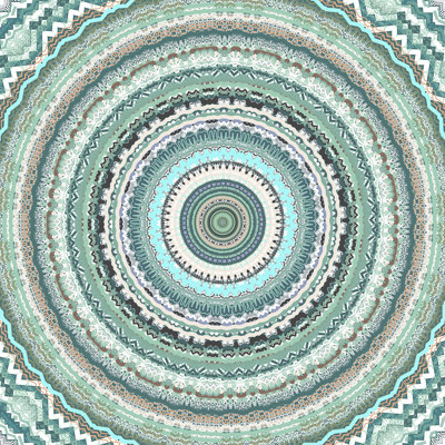 «Sheila Wenzel-Ganny Minty Green Mandala» par Sheila Wenzel-Ganny - reproduction d'art sur toile tendue