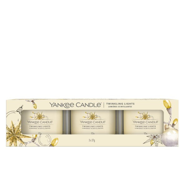 Yankee Candle - 3 Packed Filled Votives, Twinkling Lights