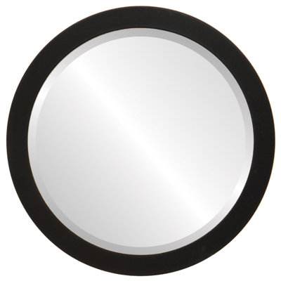 Azalaya Wood Flat Wall Mirror