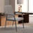 Faux Leather Ergonomic Armchair with Metal Base-766545639