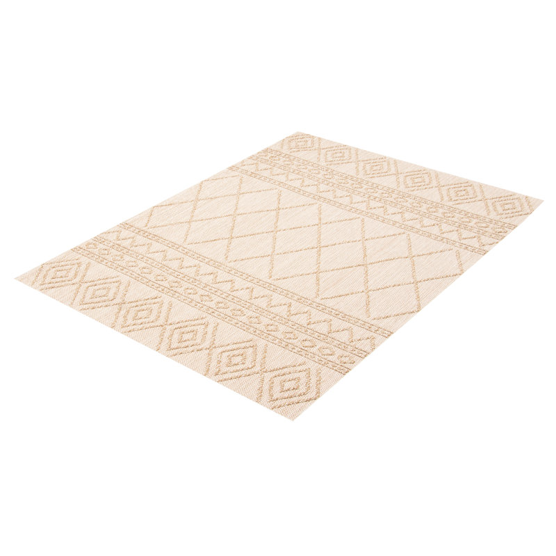 Tapis de couloir en polypropylène tissé à plat à la machine 2 pi 6 po x 8 pi Areez, Rectangle 8 pi x 10 pi