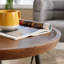 Finzel Solid Mango Wood Industrial Round Coffee Table with Metal Legs-257167232