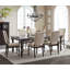 Mobilier de salle à manger de style transitionnel brun grisâtre 1pc
