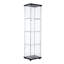 Vitrine à une porte avec 4 tablettes, noir-549312427