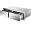 Tiroirs de cuisine en acier inoxydable pour l'extérieur l 29,5 po x H 10 po x P 19,7 po, tiroirs doubles pour barbecue, structure facile à assembler et conception scellée et stable