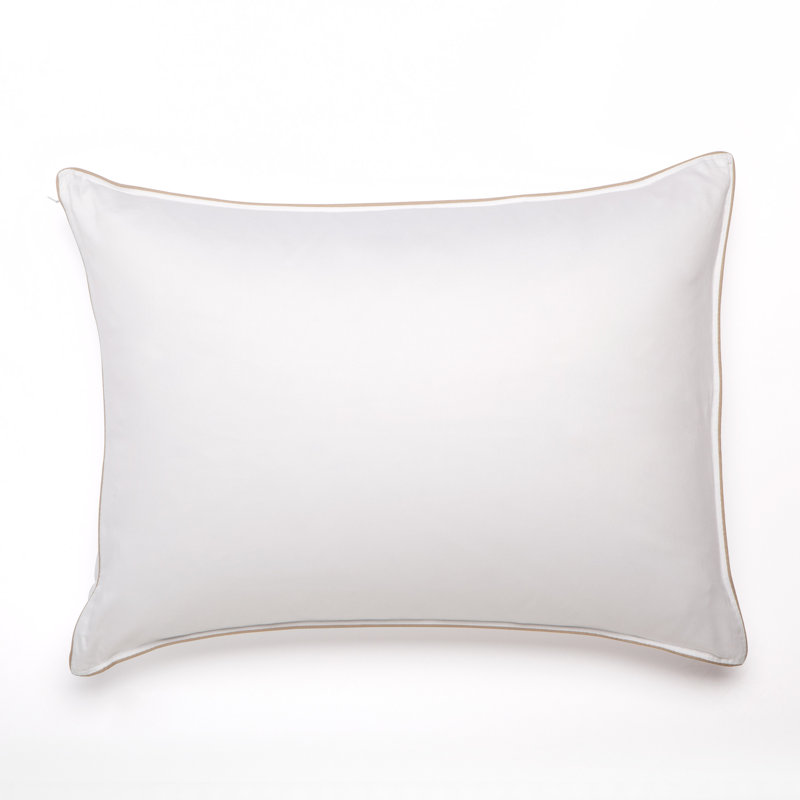 Soft White Goose Down Hypoallergenic Pillow for Stomach Sleepers