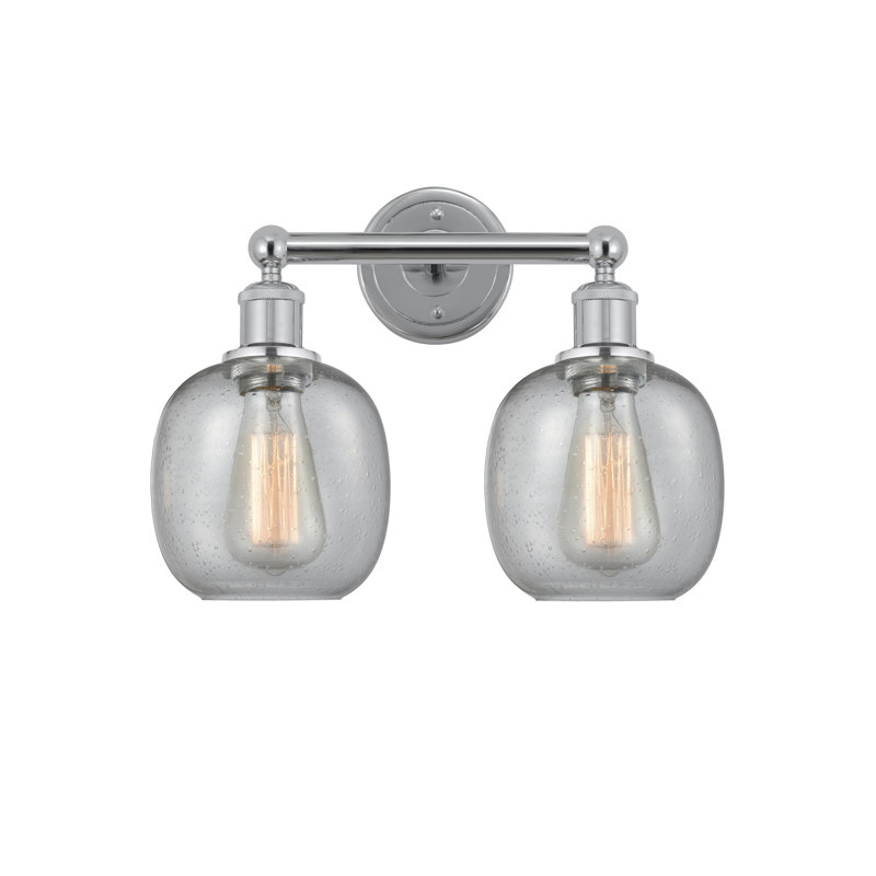 Carlucci 2 - Light Dimmable Vanity Light, Seedy, Polished Chrome