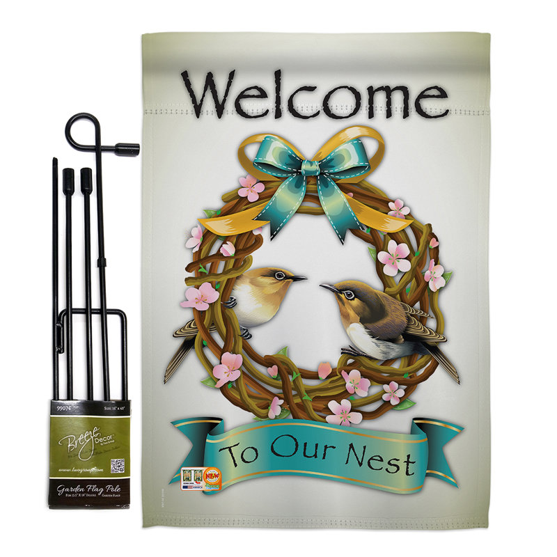 Annelore Double Sided 18.5'' H x 13'' W Polyester Flag Set