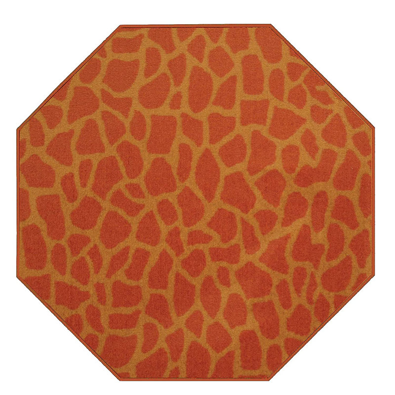 Tapis imprimé animal - Girafe sur échasses, Octogone 2 pi