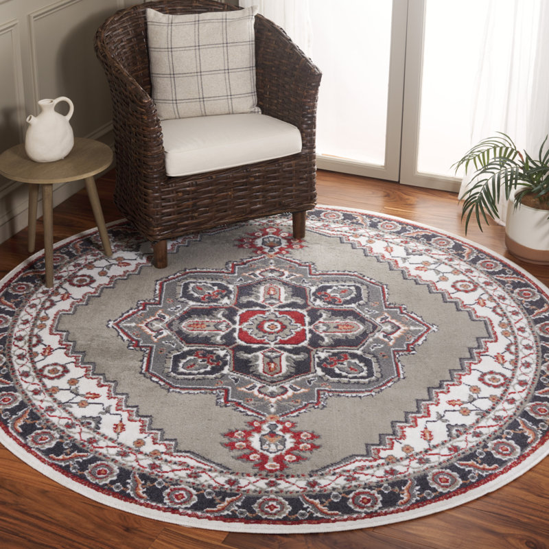 Pyramid Performance Oriental Rug, Round 6'7"