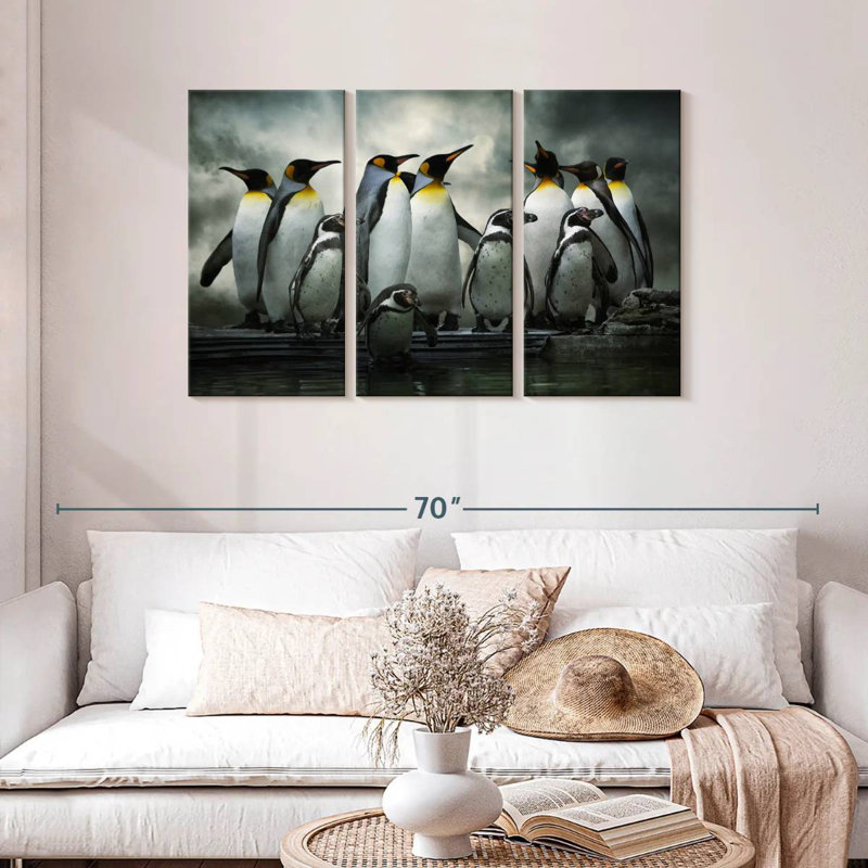 Penguin Huddle, 28" H x 45" W
