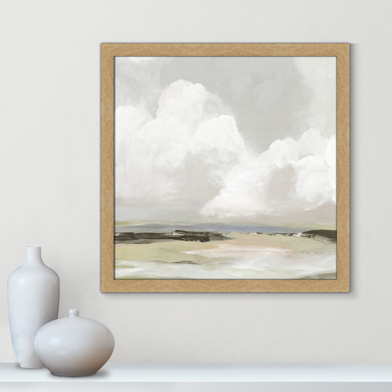Weatherhill Soft Clouds - Photo encadrée, reproduction d'art, H 24,5 po x l 24,5 po x P 1,12 po, Encadré naturel