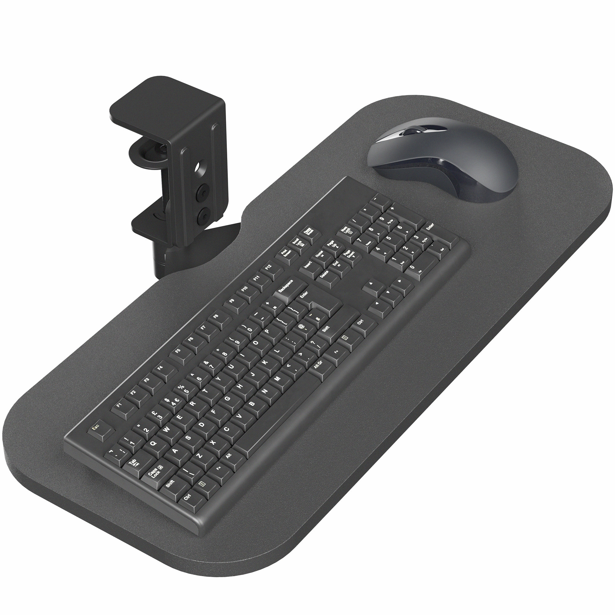 Vivo Black Single Clamp Rotating Keyboard Tray - Wayfair Canada
