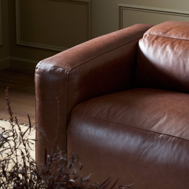 Radley 124" Leather Power Reclining Sofa, Sonoma Coco Top Grain Leather