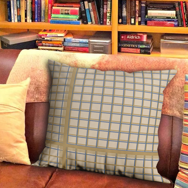 Plaid Outdoor Reversible Throw Pillow, 16" x 16"