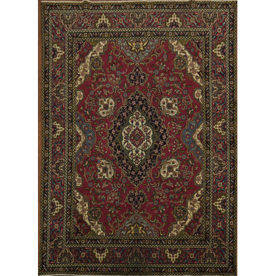 Luxurious red Traditional Runner Rug 8x11