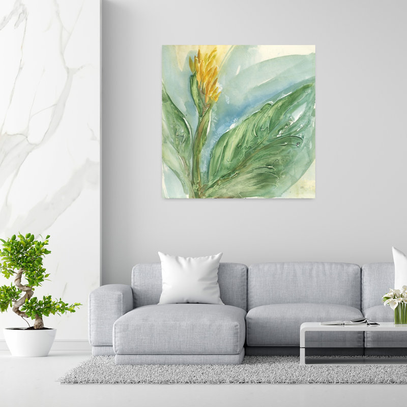 Art floral exotique II, H 48 po x l 48 po