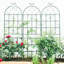 71 treillis de jardin en métal 71 po x 19,7 po, support pour plantes d'extérieur rouille, noir, assemblage simple, treillis galvanisé en tube 4 antirouille, facile à installer, matériau robuste