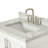31'' Single Bathroom Vanity with Carrara Marble Top-93359338
