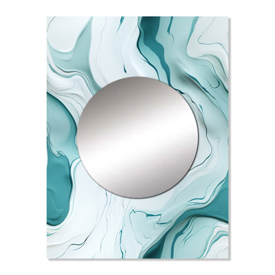 Lgith Green Zen Marble Harmony Channel - marble  Decorative Wall Mirror, Modern Mirror, Printed Metal Art