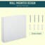 Armoire de salle de bain à miroir, armoire à pharmacie à cadre en acier 24 po x 22 po, rangement mural