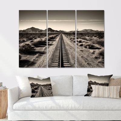 Rail Rail In Monicolane Canyon - Train, art mural sur toile