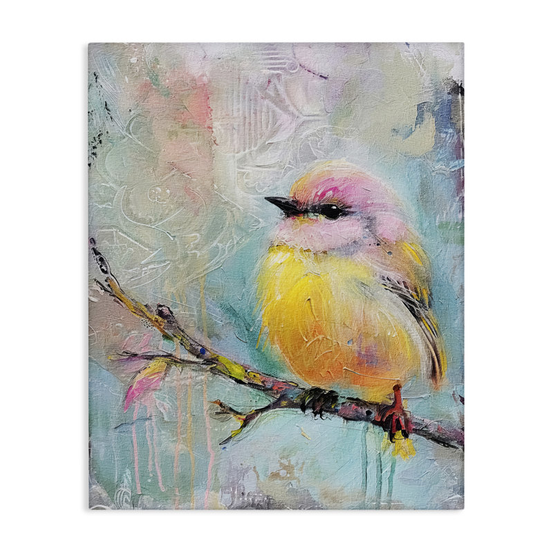  "Soft Pastel Bird" par RileyB, H 40 po x l 30 po